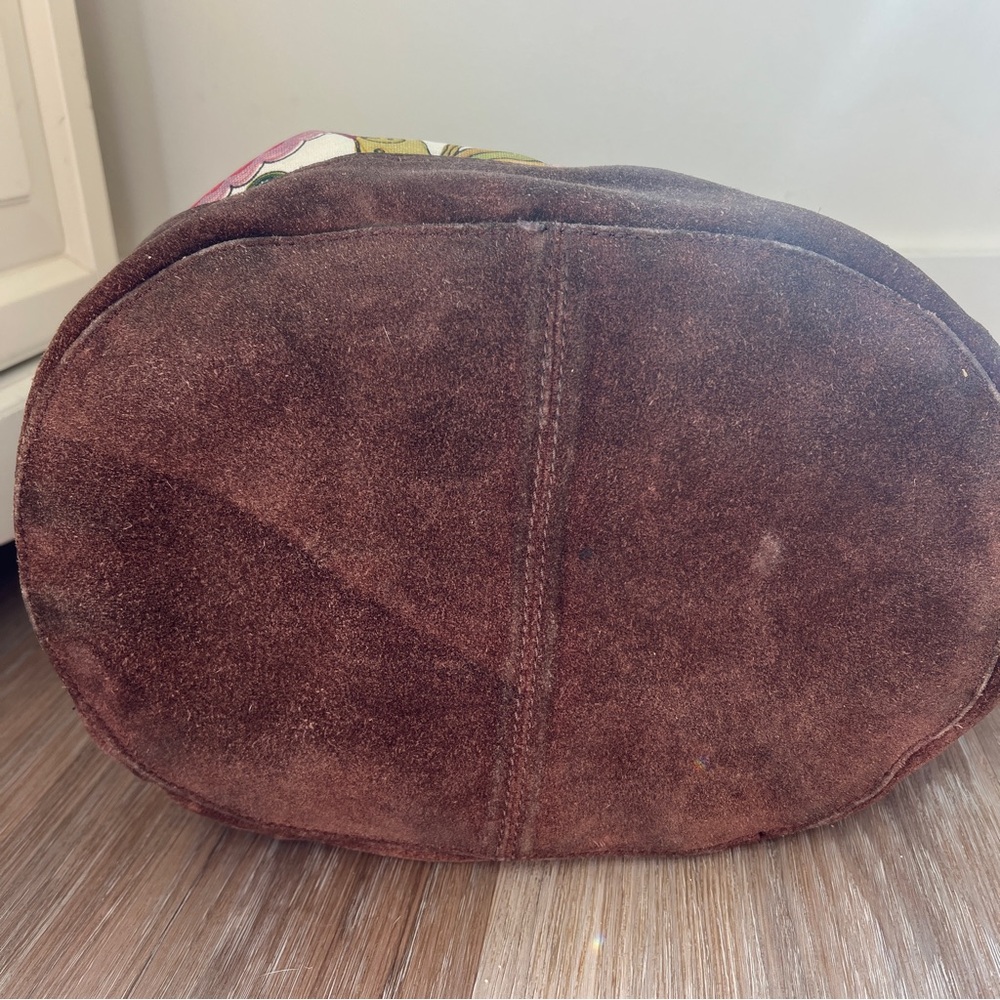 Lucky Brand Hummingbird Canvas & Suede Boho Shoulder Bag - Picture 4 of 11